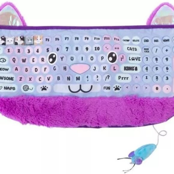 KONG Comfort Key Play Mat - Heatable Crinkle Computer Keyboard Mat for Snuggling - Picture 5 of 6
